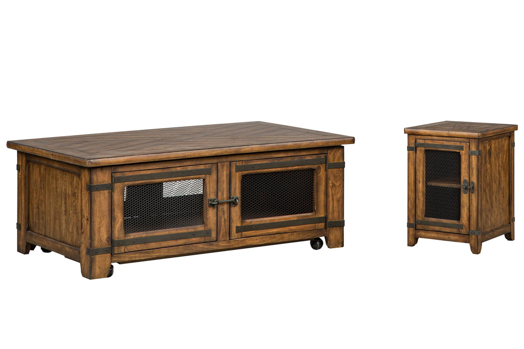 Chesterfield - Lift Top Storage Caster Cocktail Table Set