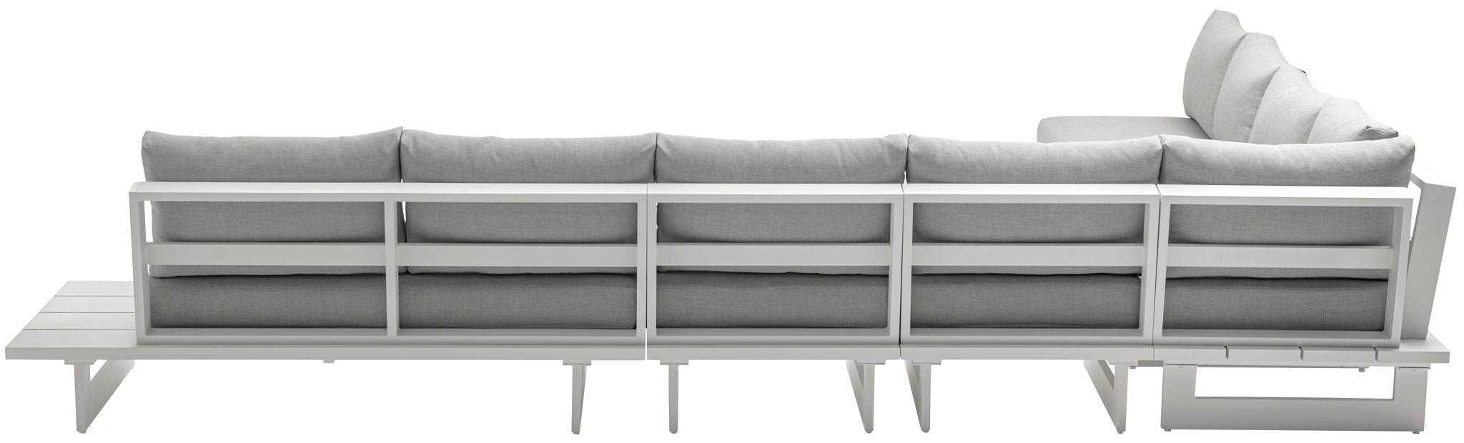Maldives - 7 Piece Water Resistant Outdoor Patio Modular Sectional With White Base