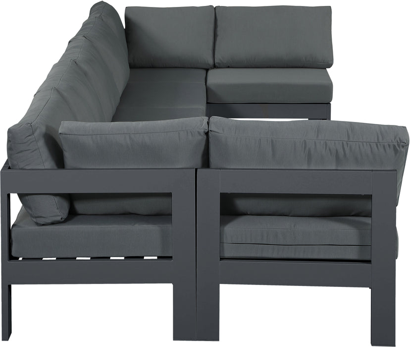 Nizuc - Outdoor Patio 7 Piece Modular Sectional With Gray Frame