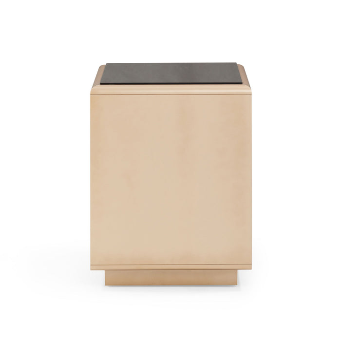 Martha - Mirrored Nightstand - Taupe