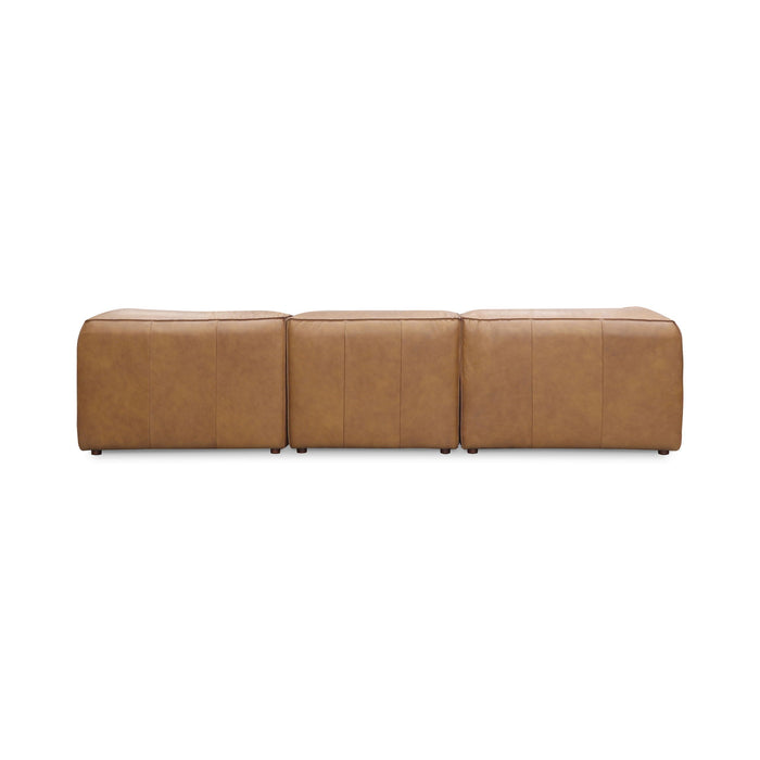 Form - Classic L Modular Leather Sectional - Light Brown