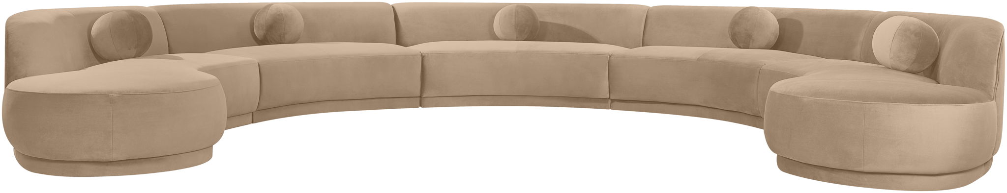 Avra - 192" Velvet Performance Fabric Upholstered Sectional