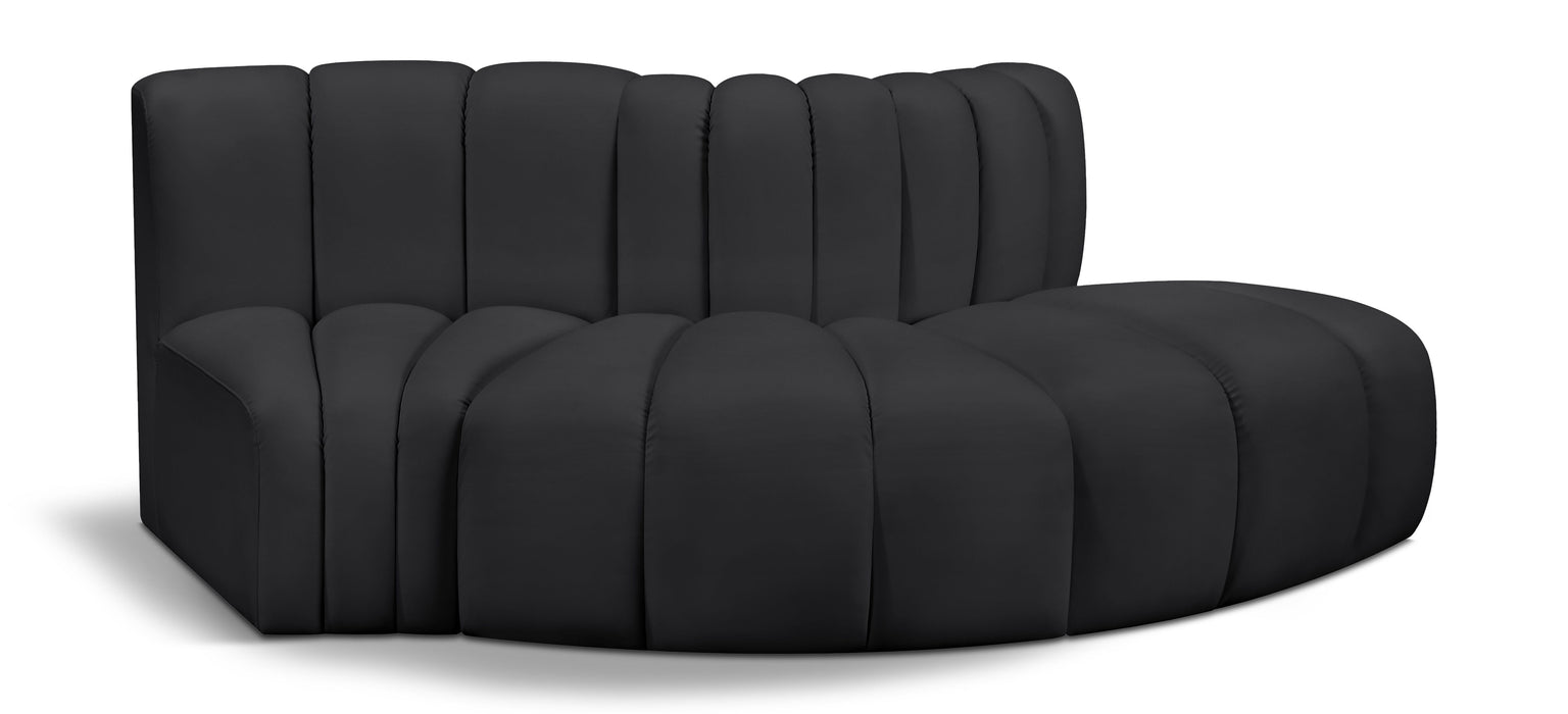 Arc - Faux Leather 3 Piece Modular Sofa