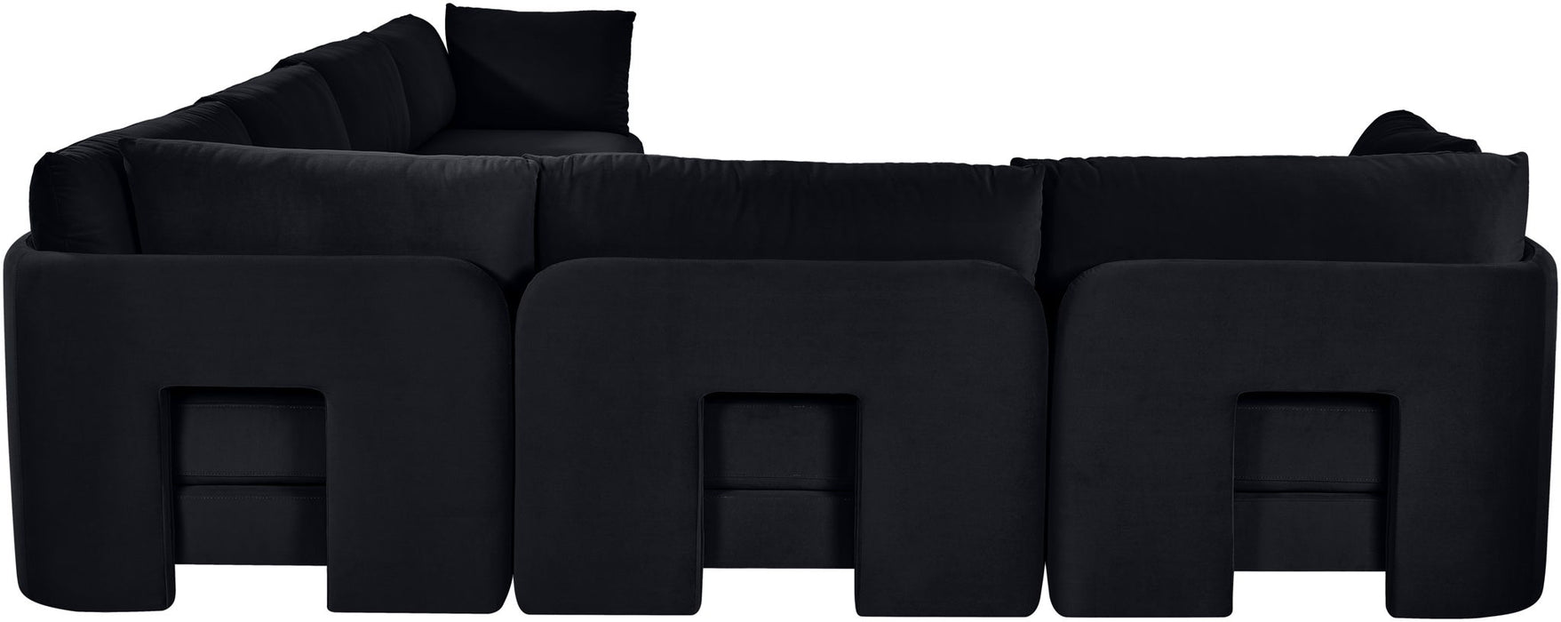 Hammond - Velvet Performance Fabric Upholstered 6 Piece Corner Sectional