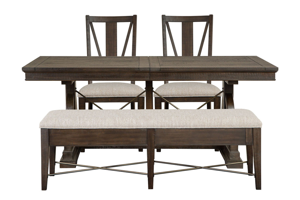 Westley Falls - Extendable Trestle Dining Table Set
