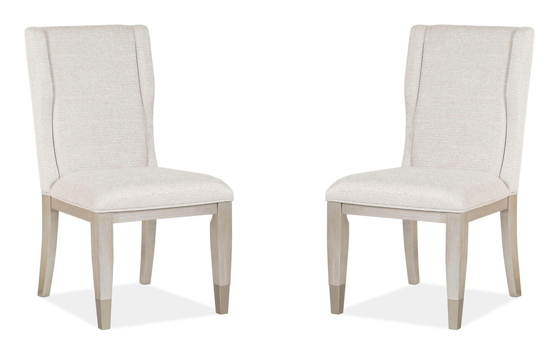 Lenox - Upholstered Host Side Chair (Set of 2) - Warm Silver
