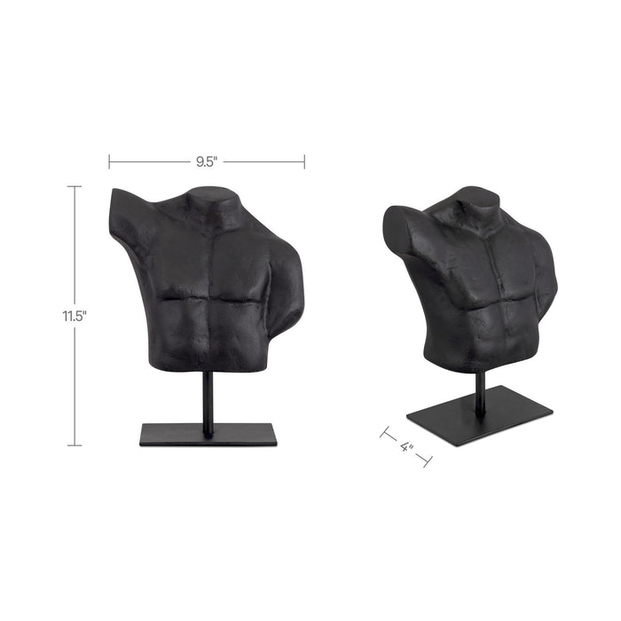 Victor - Cast Alumiinum Sculpture - Aged Black