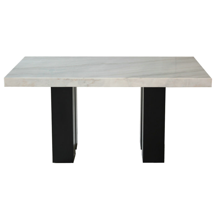 Camilla - Rectangular Counter Height Table - Pearl Silver