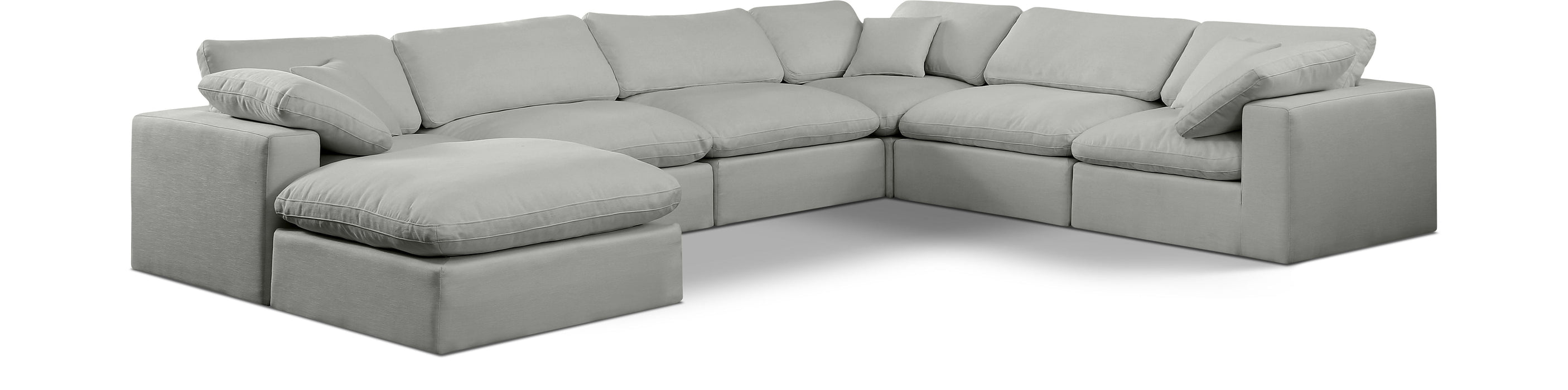 Comfy - 7 Piece Linen Modular Sectional With Chaise