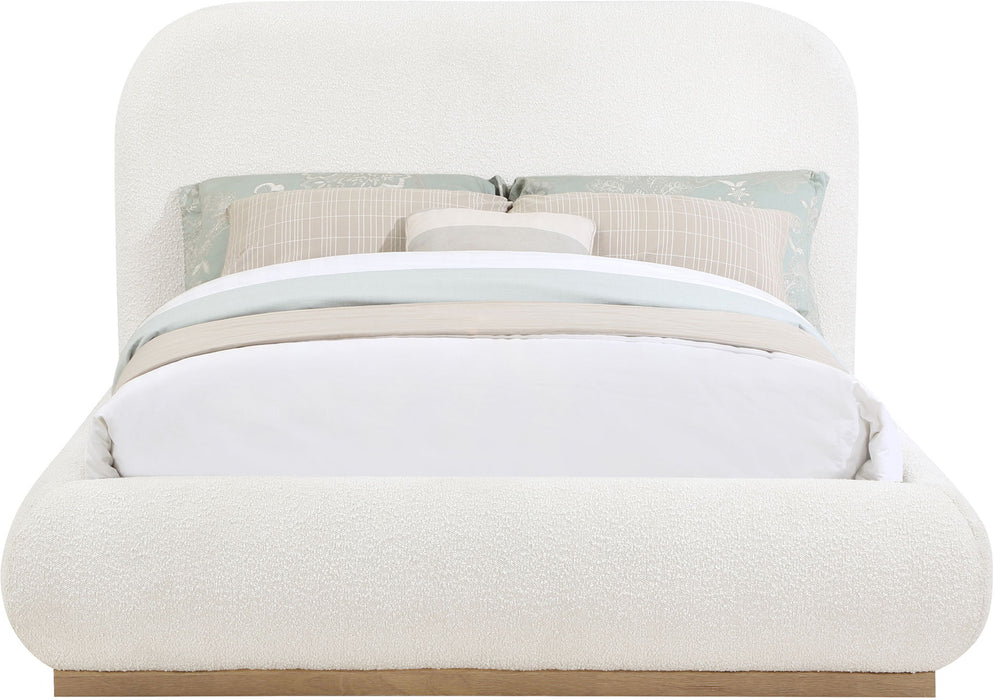Vaughn - Boucle Bed With Natural Base