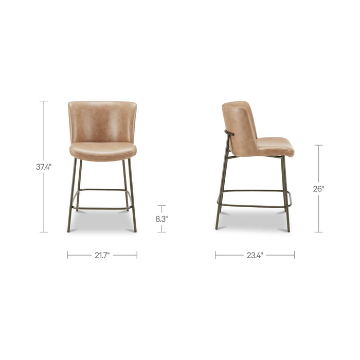 Early - Counter Stool Leather - Tan