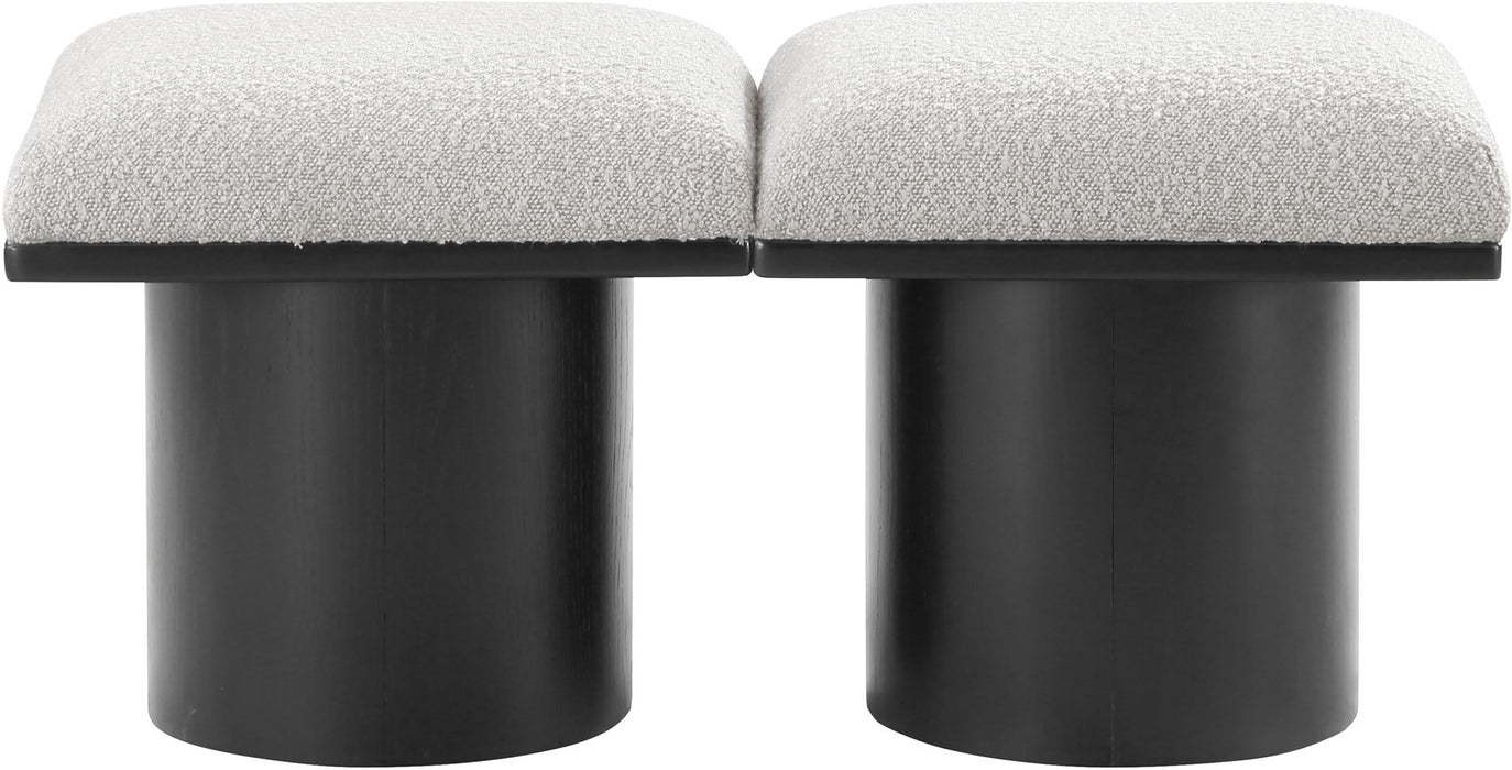 Pavilion - 2 Piece Modular Bench With Black Base