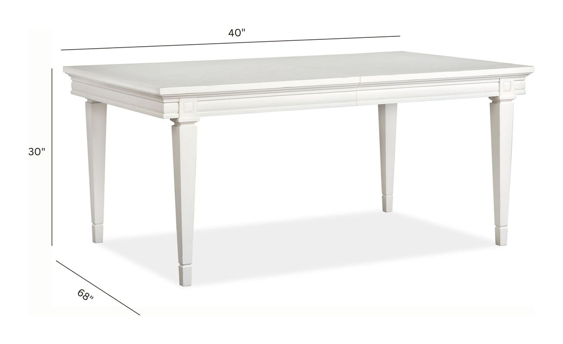 Willowbrook - Extendable Rectangular Dining Table - Egg Shell White