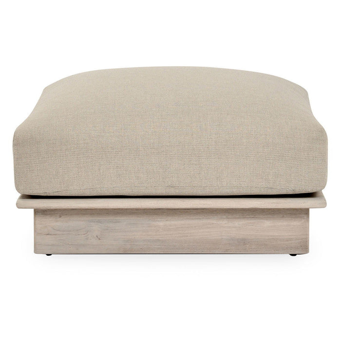 Livia - Teak Outdoor Ottoman - Taupe