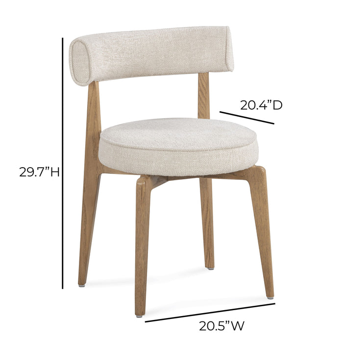 Nikita - Fabric Dining Chair - Cream