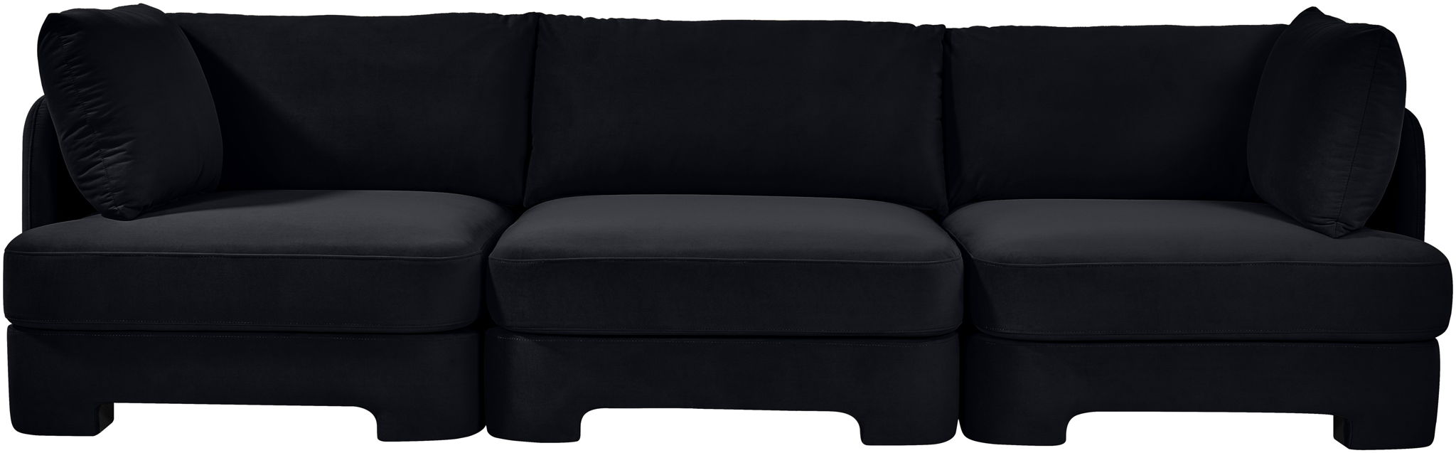 Hammond - Velvet Performance Fabric Upholstered 3 Piece Sofa