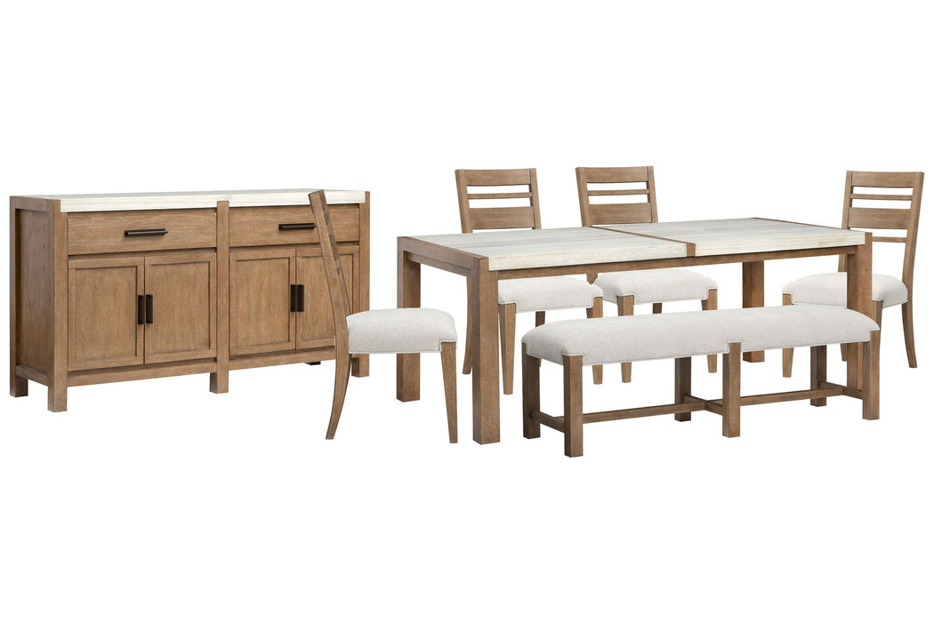 Plum Creek - 7 Piece Rectangular Dining Table Set