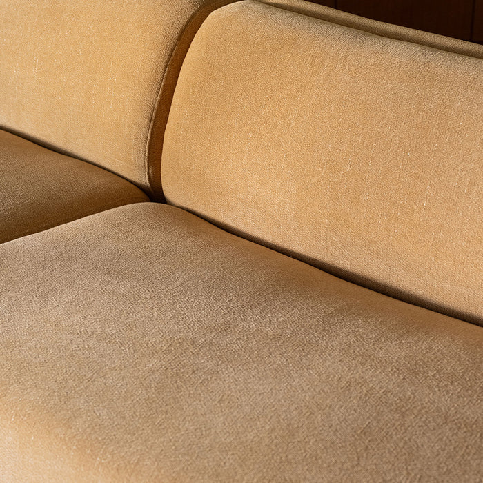 Naomi - 2 Piece Concave Modular Sectional - Golden Yellow