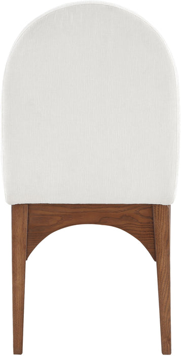 Waldorf - Chenille Dining Side Chair With Brown Legs