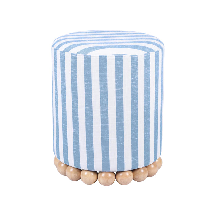 Dex - Striped Linen Ottoman