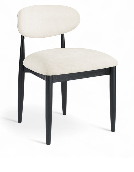 Riccio - Fabric Dining Side Chair (Set of 2) - Black Frame