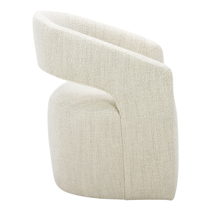 Barrow - Rolling Dining Chair - White Mist