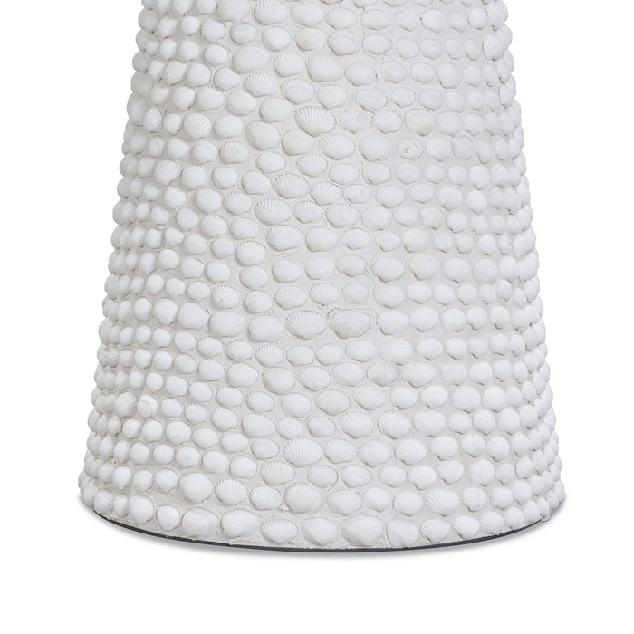 Coast - Seashell Round Side Table - Pearl White
