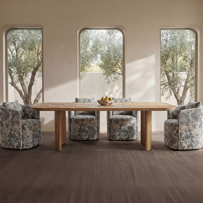 Cecil - Dining Chair Tapestry - Blue / Gray