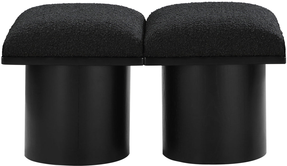 Pavilion - 2 Piece Modular Bench With Black Base