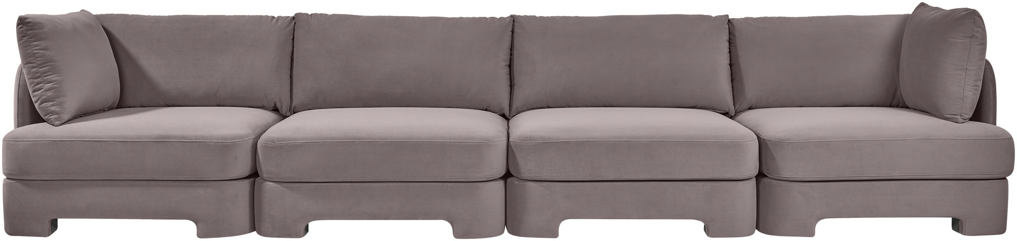 Hammond - Velvet Performance Fabric Upholstered 4 Piece Sofa
