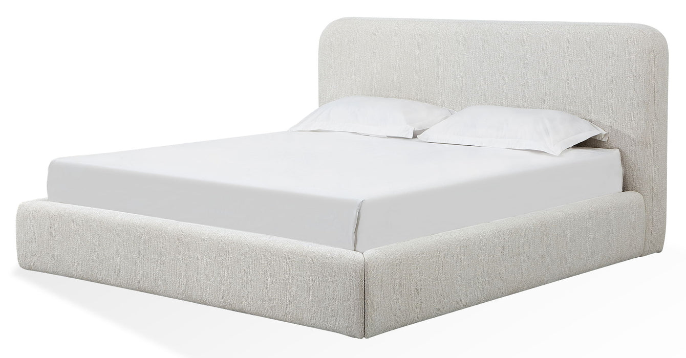 Elora EKing Uph Bed -Whtwashd