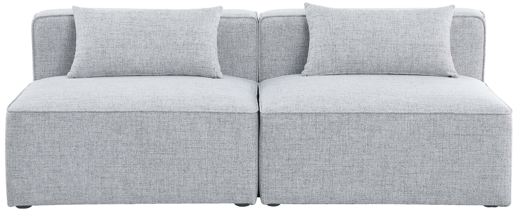 Cube - Linen Modular 2 Seat Armless Sofa