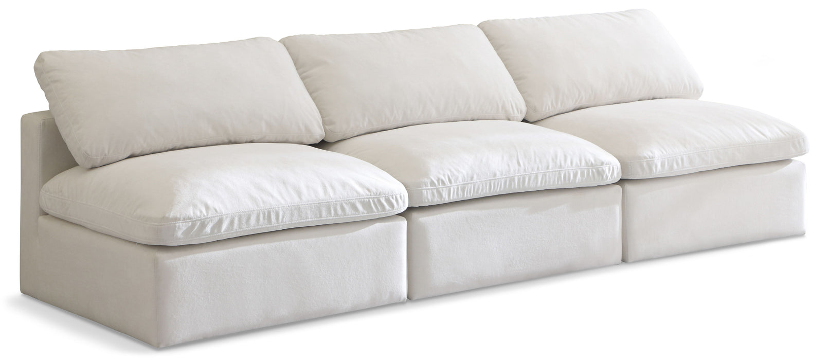 Plush - Modular Armless 3 Seat Sofa