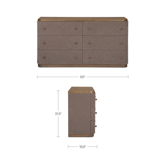 Simone - 6 Drawer Dresser - Brown