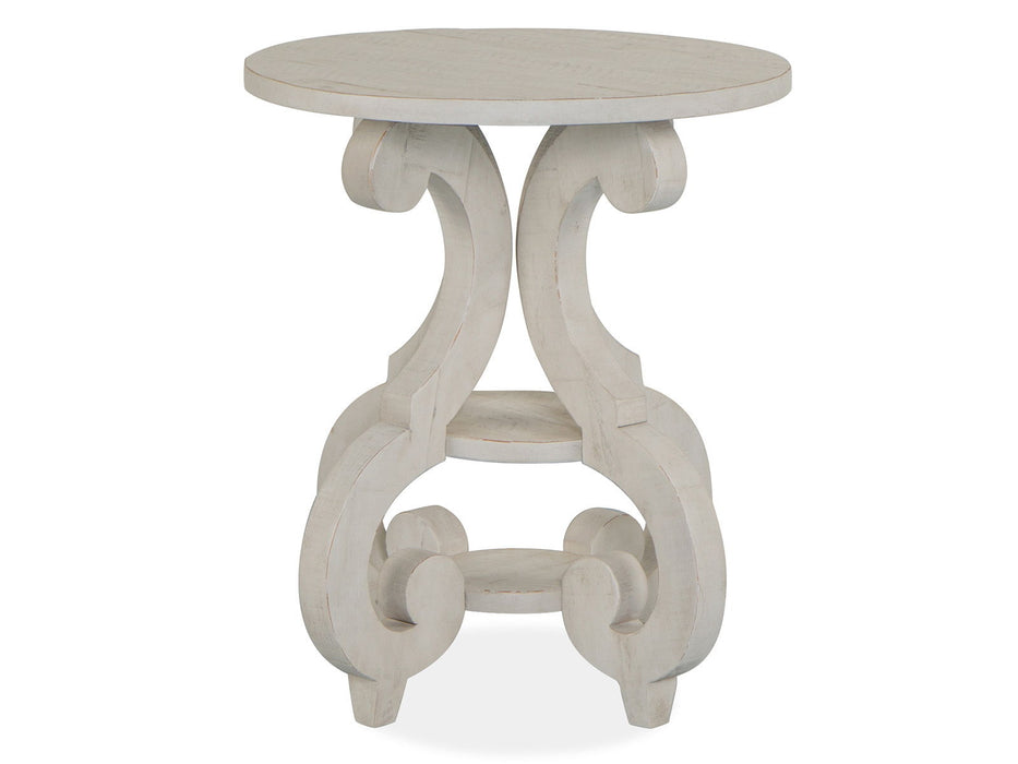 Bronwyn - Round Accent Table - Alabaster