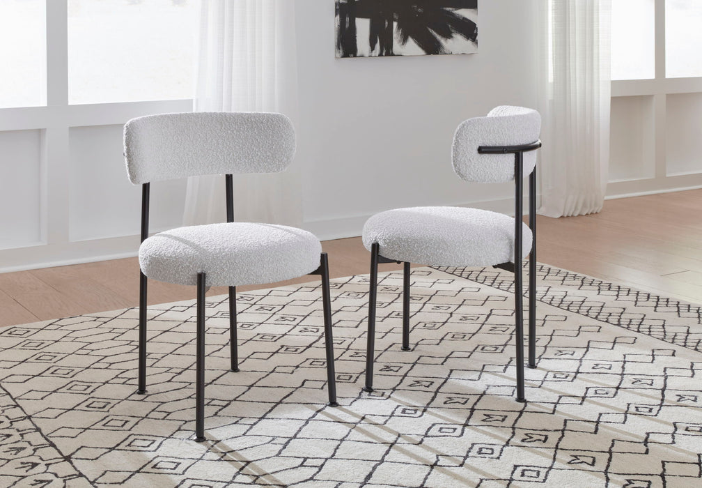 Aere Uph Din Chair - Ivory/Blk