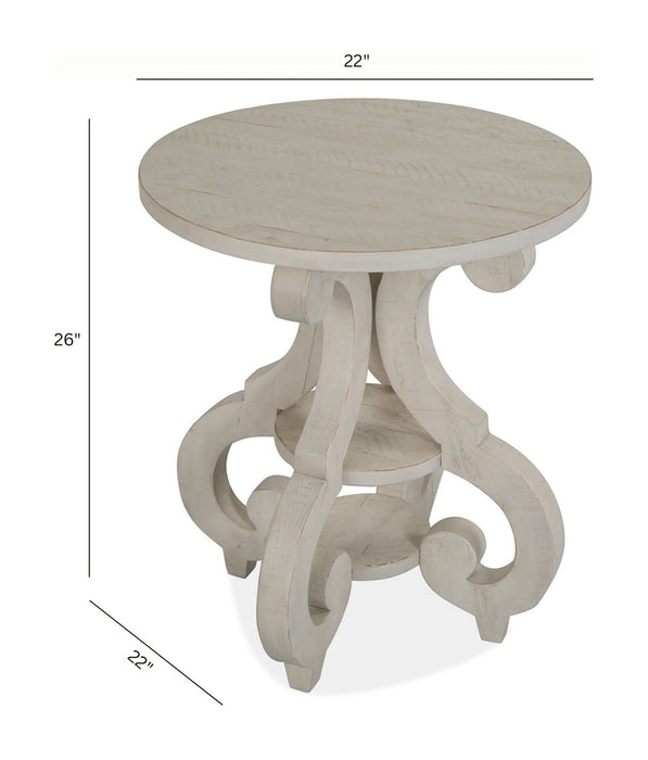 Bronwyn - Round Accent Table - Alabaster