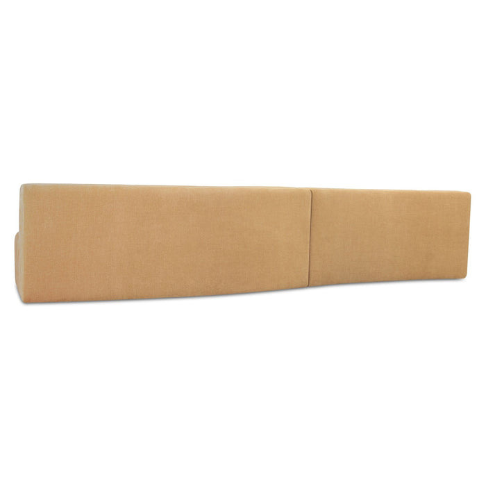 Naomi - 2 Piece Wave Modular Sectional - Golden Yellow