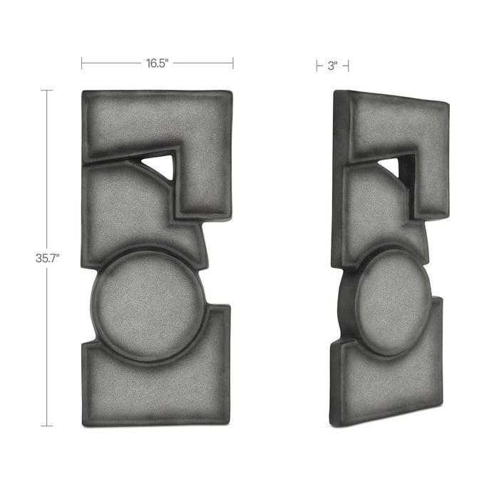 Teo - Wall Sculpture - Charcoal
