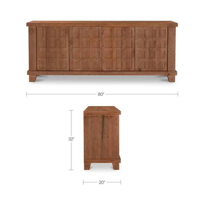 Enya - Sideboard - Red / Oak