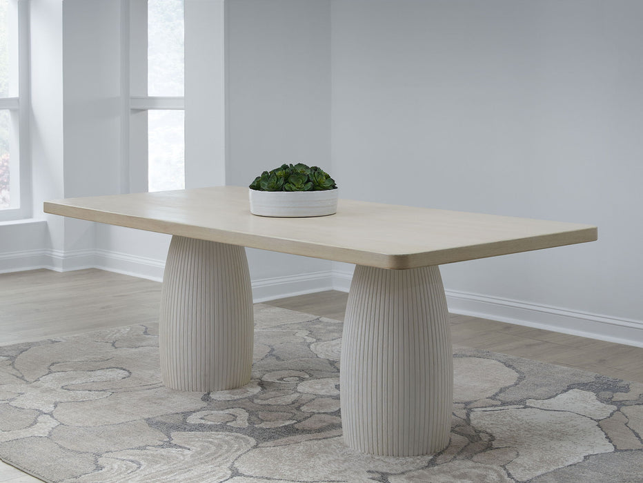 Zinnia Dn Table - Wt Snd/Ivory