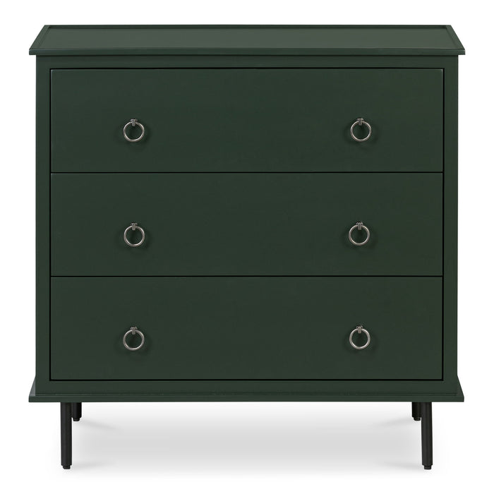 Reagan - 3 Drawer Nightstand - Deep Green cozyhome Reagan - 3 Drawer Nightstand - Deep Green cozyhome