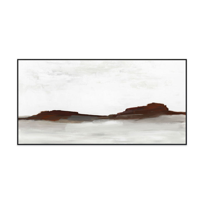 Red Rock - 72" x 36" Painting Art by Buddy Whitlock - Dark Brown / Pearl Silver