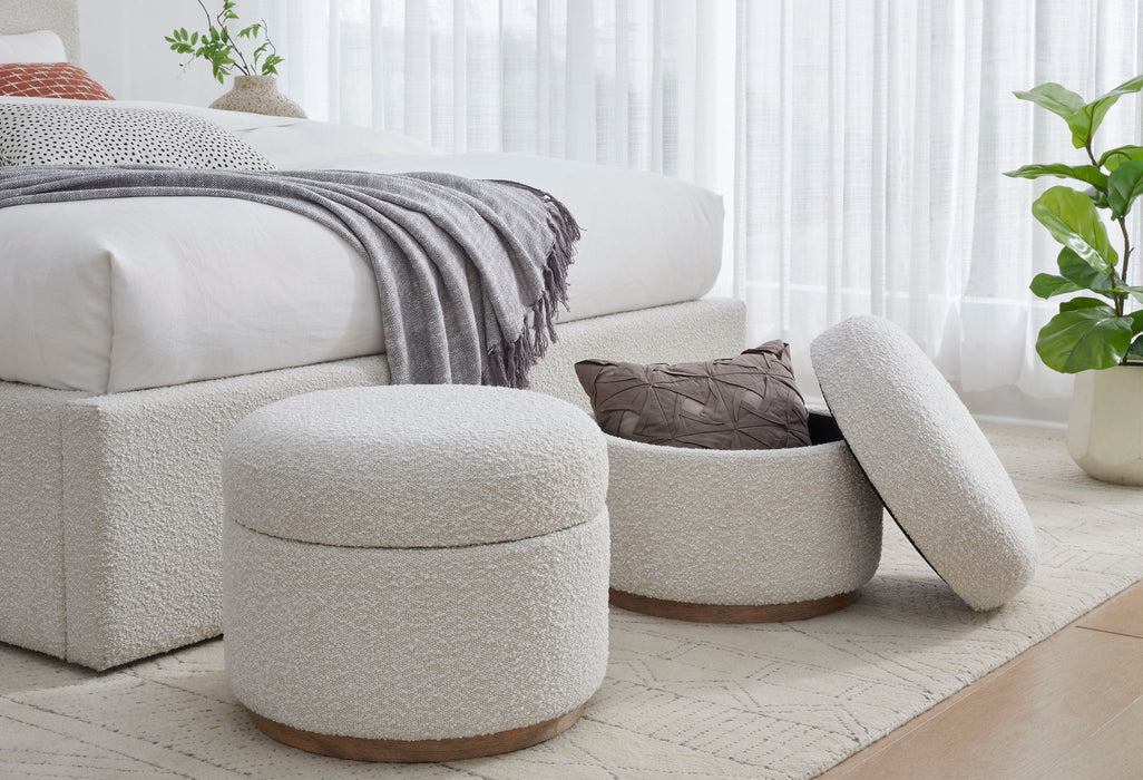 Off-White Ottoman-Rcct