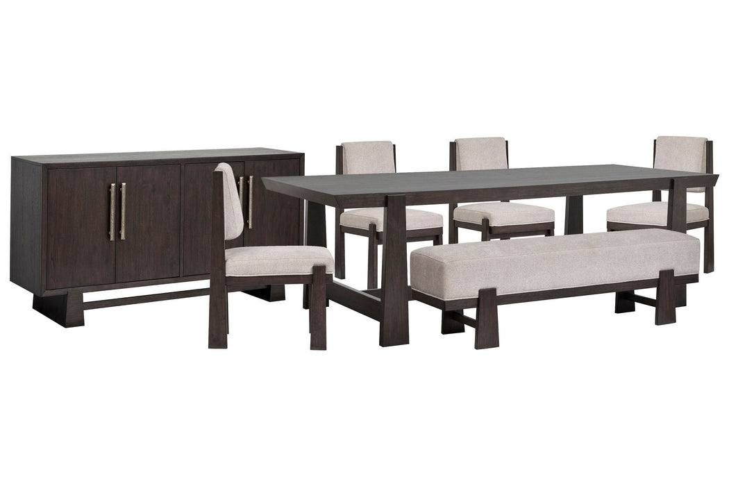 Tauren - Trestle Dining Table Set