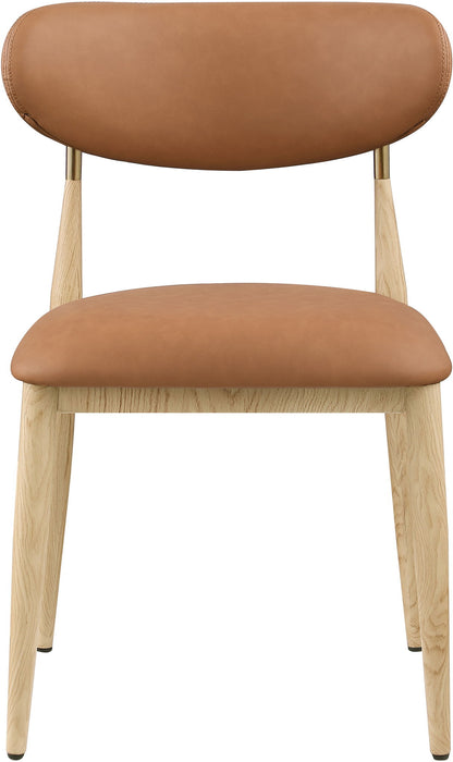 Ronda - Vegan Leather Upholstered Dining Side Chair - Natural Legs