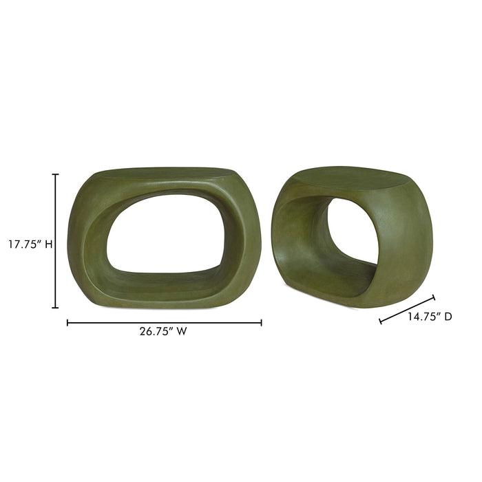 Albers - Outdoor Stool - Dark Green