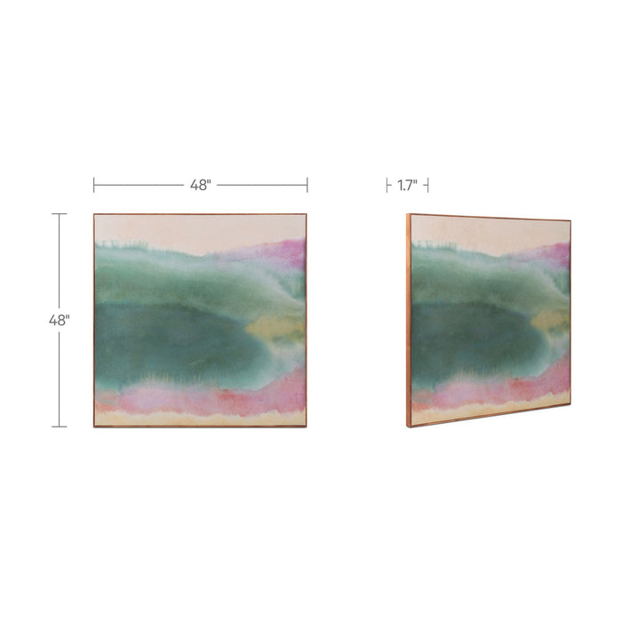 Lotus - Framed Painting - Multicolor