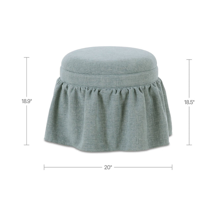 Heidi - Storage Ottoman - Light Blue