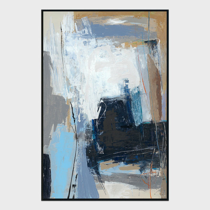 Construct - 48" x 72" Painting Art by Buddy Whitlock - Blue